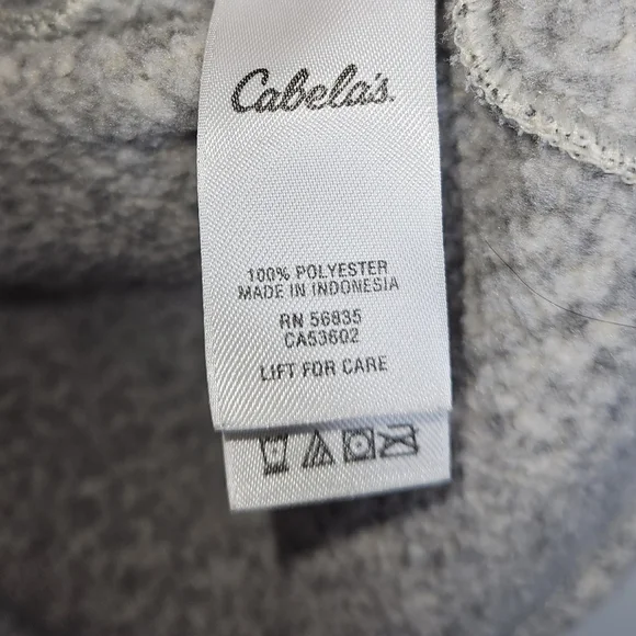 Cabela’s Grayish Beige Fleece Henley Hoodie, Size Small, GUC - Picture 9 of 10